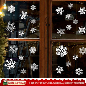 Christmas Decorations: Static Cling Santa Claus & Christmas Tree Window Stickers for Storefront, Glass Door Scene Decoration Hanging Ornaments - mysquishcase