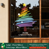 2026 Christmas Decoration Window Stickers - Christmas Tree, Store Display Scene Static Clings & Window Decals