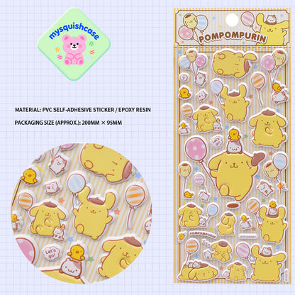 3D Pompompurin Phone Case Decorative Stickers - DIY Phone Case Supplies
