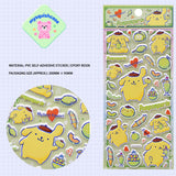 Adorable Pompompurin 3D soft rubber stickers. Official Sanrio character design, food-grade safe, removable & reusable. Perfect for DIY phone cases, crafts. Great for kids & adults!