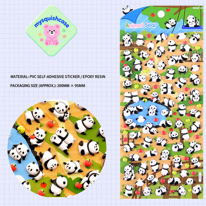 3D Puffy Bubble Stickers with Miniature Animal Patterns - DIY Stickers for Phone Cases