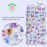 Playful 3D holographic sea and land critter stickers perfect for DIY phone cases and crafts. High-quality self-adhesive kawaii stickers add iridescent cuteness!