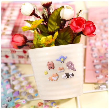 Cute "Little Cutie" Animal 3D Bubble Stickers - Phone Case Decorative Stickers