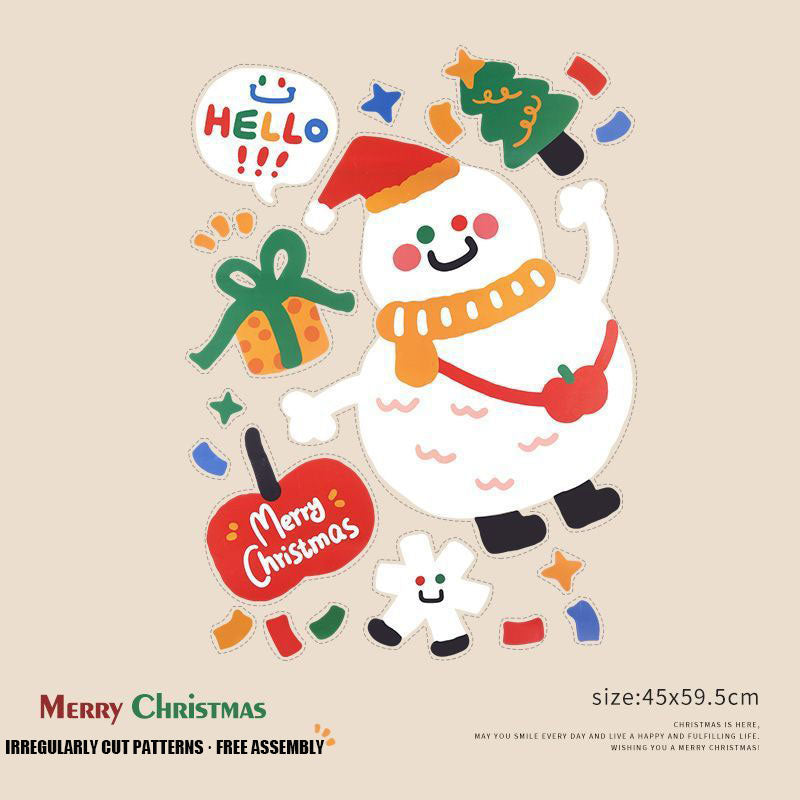 Christmas Anti-Static Glass Door Creative Stickers - Decorations
