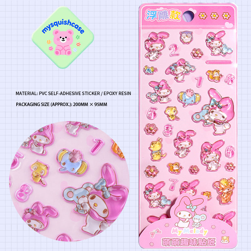 Cartoon Cute & Fun Stickers: Kuromi, Pochacco & My Melody Phone Case Decals