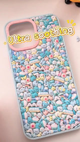 3D Cute Fuji Mountain Travel Phone Case | Pastel Sky Blue Kawaii Cover