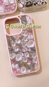3D Cute Ghost Dream Phone Case | Pastel Pink Kawaii Spooky Clear Cover