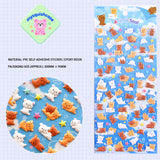 Adorable 3D puffy bubble stickers with mini animal designs. Soft, squishy texture, food-grade safe, removable & reusable. Perfect for DIY phone cases, crafts. Great for kids & adults!