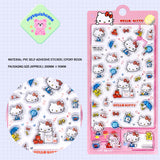 Playful 3D epoxy Hello Kitty stickers perfect for DIY phone cases and crafts. High-quality self-adhesive kawaii Sanrio stickers add whimsical cuteness to projects!