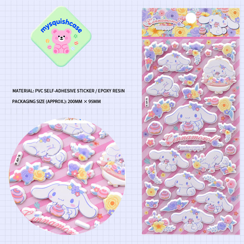 Children's 3D Cinnamoroll/Princess/Animal Stickers - Phone Case Decor