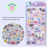 Playful 3D holographic angel and devil stickers perfect for DIY phone cases and crafts. High-quality self-adhesive kawaii stickers add iridescent cuteness!