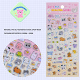 Adorable 3D crystal animal stickers with lapis lazuli & laser effect. High-transparency, odorless, residue-free. Perfect for phone cases, DIY crafts. Great for kids, teens & adults!