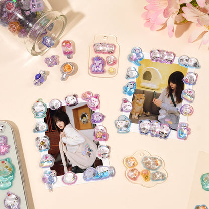 3D Stereo Cartoon Embossed Phone Case Stickers & Crystal Phone Case Decorative Paper