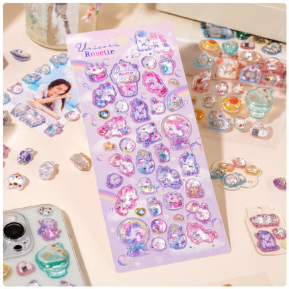 Whimsical 3D Epoxy Unicorn Stickers: Add Magical Cuteness to Your DIY Projects