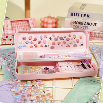 Cartoon Small Animal 3D Bubble Stickers - Decorative Decals for Phone Cases, Water Cups & Notebooks