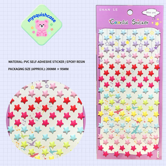 Starlight Cute Paradise - Themed 3D Bubble Gum Stickers