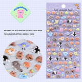 Adorable 3D bubble stickers with cute little animal designs. Soft rubber, high-transparency, food-grade safe & reusable. Perfect for phone cases, DIY crafts. Great for kids & adults!