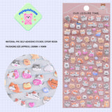 Adorable 3D bubble stickers with cute little animal designs. Soft rubber, high-transparency, food-grade safe & reusable. Perfect for phone cases, DIY crafts. Great for kids & adults!
