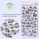 Adorable 3D crystal animal stickers with panda & cute designs. Handmade, high-transparency, no yellowing, removable & reusable. Perfect for DIY phone cases, gifts. Unique decor!