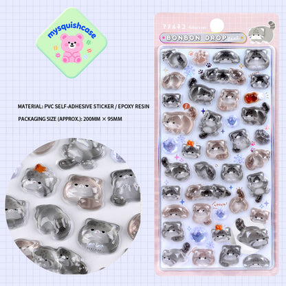 DIY Phone Case Decorative Stickers - 3D Crystal Animal Decals