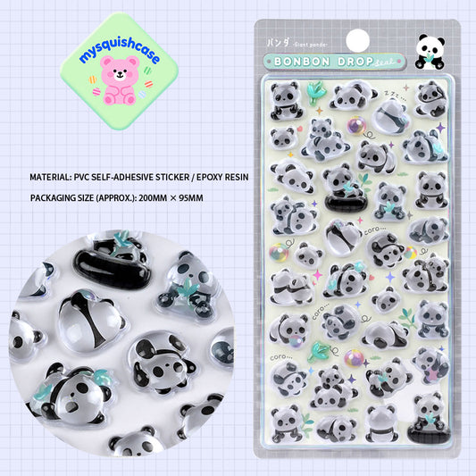 DIY Phone Case Decorative Stickers - 3D Crystal Animal Decals
