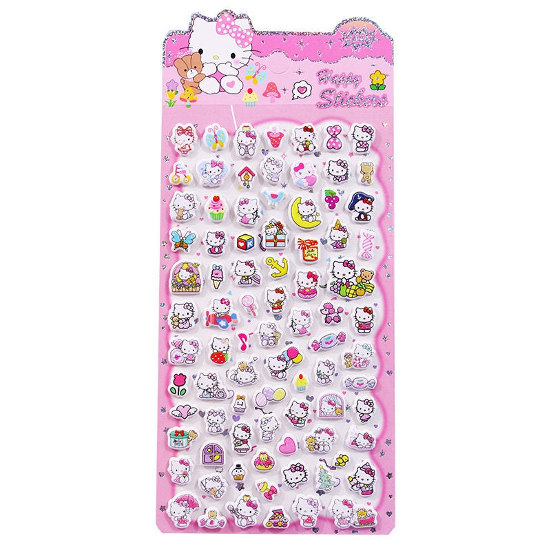 Handmade Hello Kitty & Cute Decor Collage Clear iPhone Case with Rose Gold Frame - mysquishcase