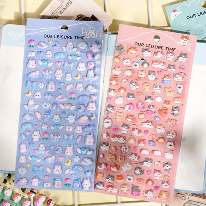 Cute "Little Cutie" Animal 3D Bubble Stickers - Phone Case Decorative Stickers