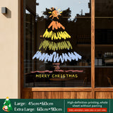 2026 Christmas Decoration Window Stickers - Christmas Tree, Store Display Scene Static Clings & Window Decals