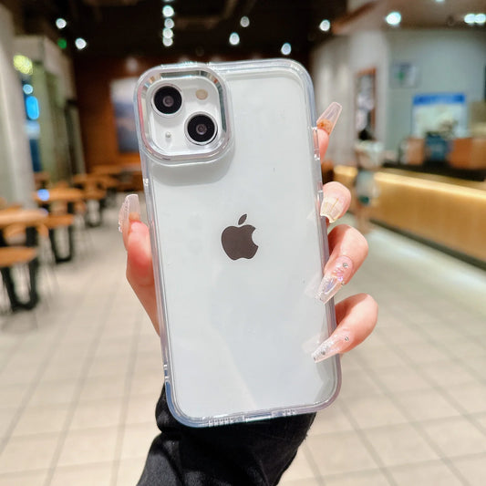 DIY-friendly clear anti-drop iPhone case: great for stickers/hand-painting, with good protection.