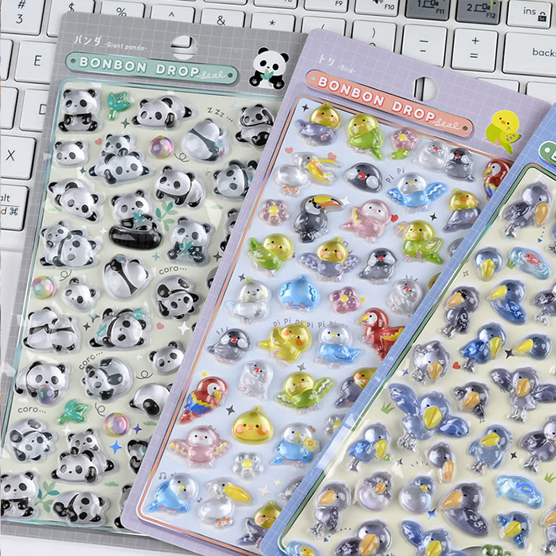 DIY Phone Case Decorative Stickers - 3D Crystal Animal Decals