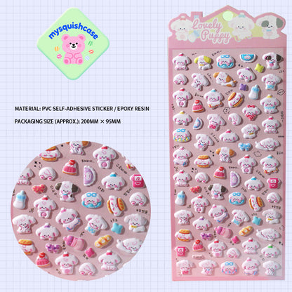 Cute Cartoon Animal 3D DIY Stickers - Phone Case Decorative Stickers