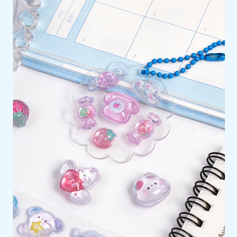 Cute Kawaii 3D Self - Adhesive Stickers, Perfect for DIY Phone Cases & Crafts