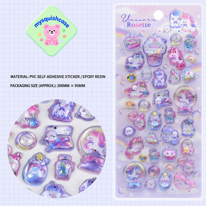 3D Stereo Cartoon Embossed Phone Case Stickers & Crystal Phone Case Decorative Paper