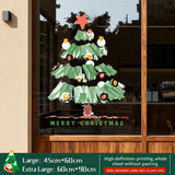 2026 Christmas Decoration Window Stickers - Christmas Tree, Store Display Scene Static Clings & Window Decals