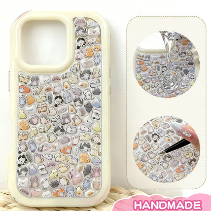 DIY Cartoon Fun Apple Phone Case, Compatible with All Apple iPhone Models