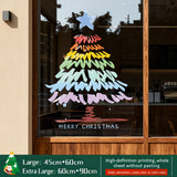 2026 Christmas Decoration Window Stickers - Christmas Tree, Store Display Scene Static Clings & Window Decals