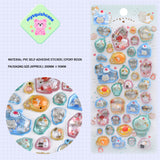 Adorable 3D embossed cartoon stickers with crystal effect. Perfect for decorating phone cases, laptops, tablets. Easy to apply, removable & reusable. Unique designs for personalization!