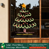 2026 Christmas Decoration Window Stickers - Christmas Tree, Store Display Scene Static Clings & Window Decals