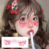 Love Heart Blush, Christmas Tree Makeup, Face Stickers, Fun Cosplay Tattoos, Children's Cartoon Reindeer Makeup