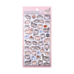 Handmade Iridescent Plump Cat Collage Clear iPhone Case - mysquishcase