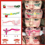 Love Heart Blush, Christmas Tree Makeup, Face Stickers, Fun Cosplay Tattoos, Children's Cartoon Reindeer Makeup