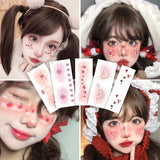 Love Heart Blush, Christmas Tree Makeup, Face Stickers, Fun Cosplay Tattoos, Children's Cartoon Reindeer Makeup