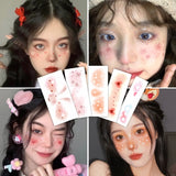 Love Heart Blush, Christmas Tree Makeup, Face Stickers, Fun Cosplay Tattoos, Children's Cartoon Reindeer Makeup