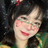 Love Heart Blush, Christmas Tree Makeup, Face Stickers, Fun Cosplay Tattoos, Children's Cartoon Reindeer Makeup