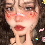 Love Heart Blush, Christmas Tree Makeup, Face Stickers, Fun Cosplay Tattoos, Children's Cartoon Reindeer Makeup