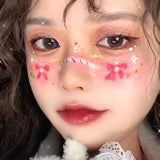Love Heart Blush, Christmas Tree Makeup, Face Stickers, Fun Cosplay Tattoos, Children's Cartoon Reindeer Makeup