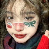 Love Heart Blush, Christmas Tree Makeup, Face Stickers, Fun Cosplay Tattoos, Children's Cartoon Reindeer Makeup