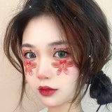 Love Heart Blush, Christmas Tree Makeup, Face Stickers, Fun Cosplay Tattoos, Children's Cartoon Reindeer Makeup