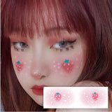 Love Heart Blush, Christmas Tree Makeup, Face Stickers, Fun Cosplay Tattoos, Children's Cartoon Reindeer Makeup