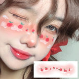 Love Heart Blush, Christmas Tree Makeup, Face Stickers, Fun Cosplay Tattoos, Children's Cartoon Reindeer Makeup